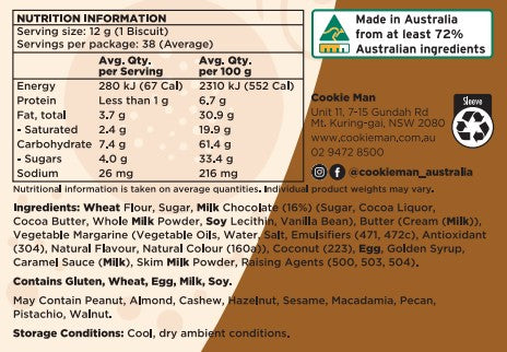 Choc Chip 450g - Traditional Biscuits