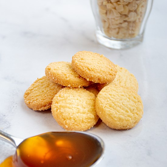 Honey Macadamia Shortbread Cookies 2x2.3kg - Bite Size Biscuits