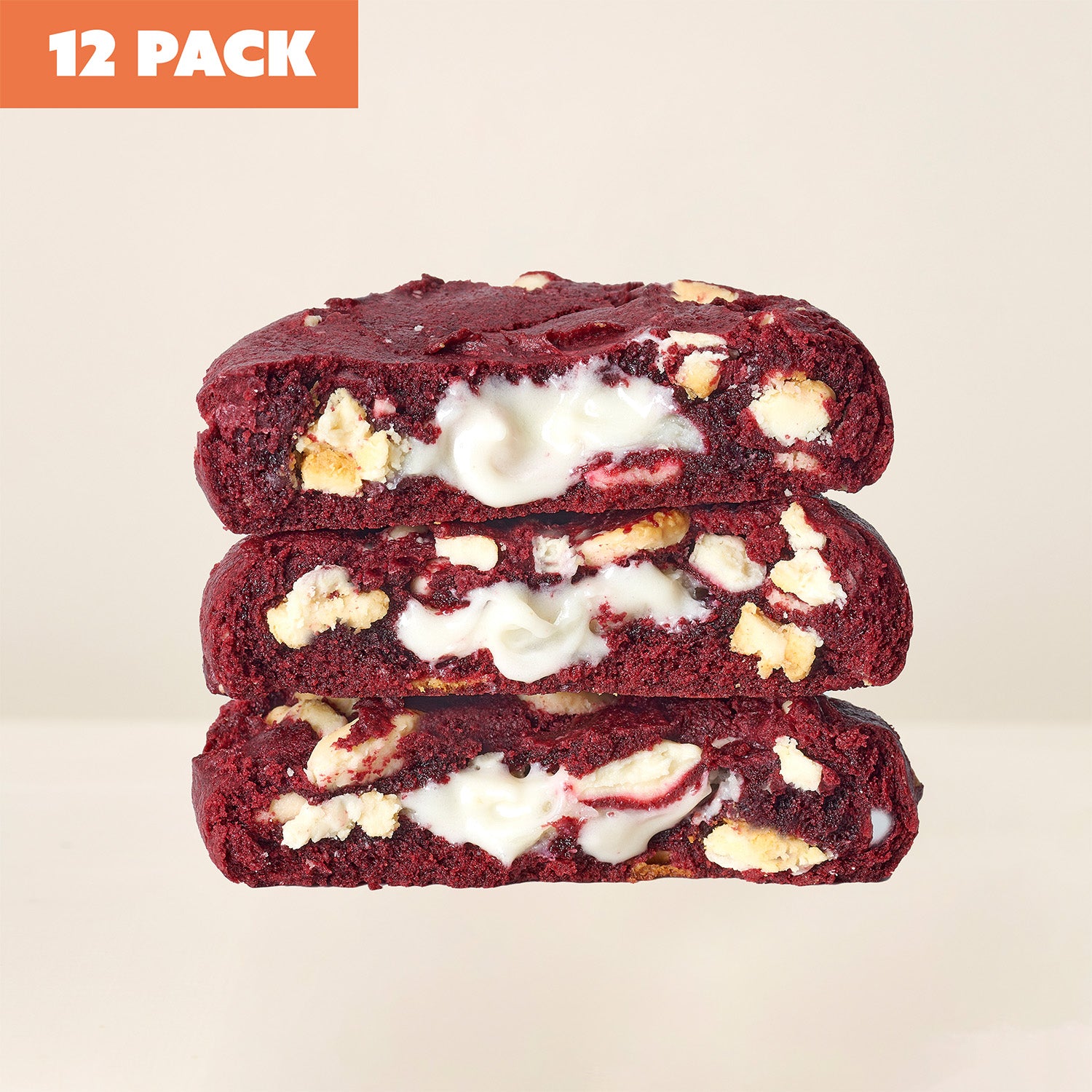 Red Velvet Cheesecake Loaded Cookies 100g x 12 - Ambient Loaded (Retail)