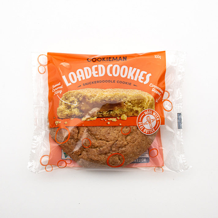 Snickerdoodle Loaded Cookies 100g x 12 - Ambient Loaded (Retail)